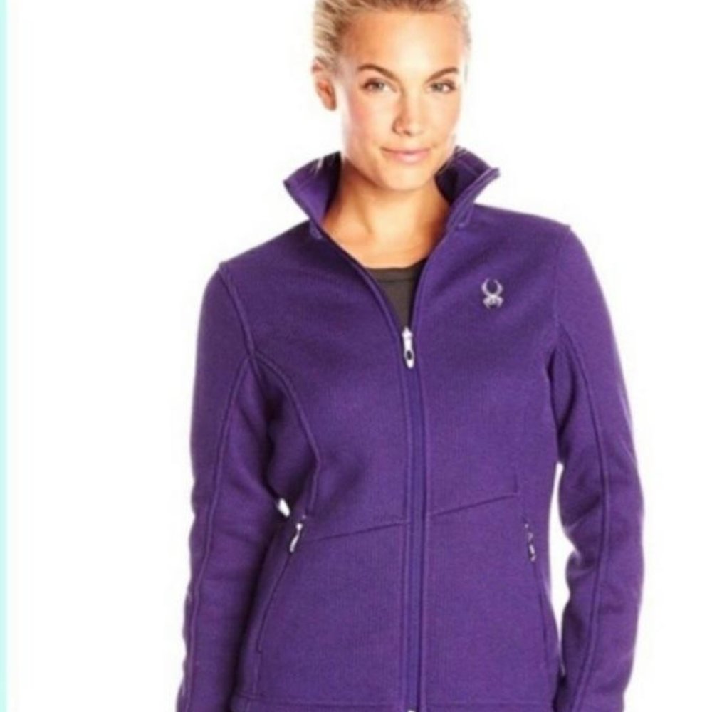 Purple Endure Full-zip Core Sweater Jacket